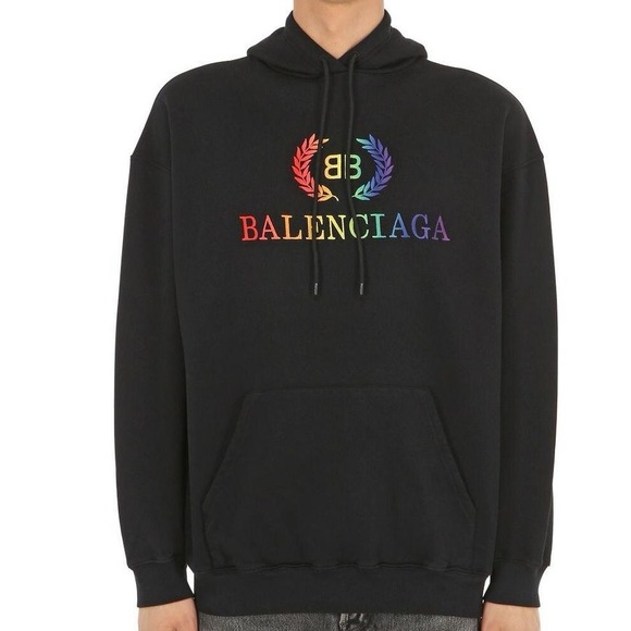 Balenciaga 2018 Rainbow Logo Sweatshirt Hoodie - Picture 5 of 13